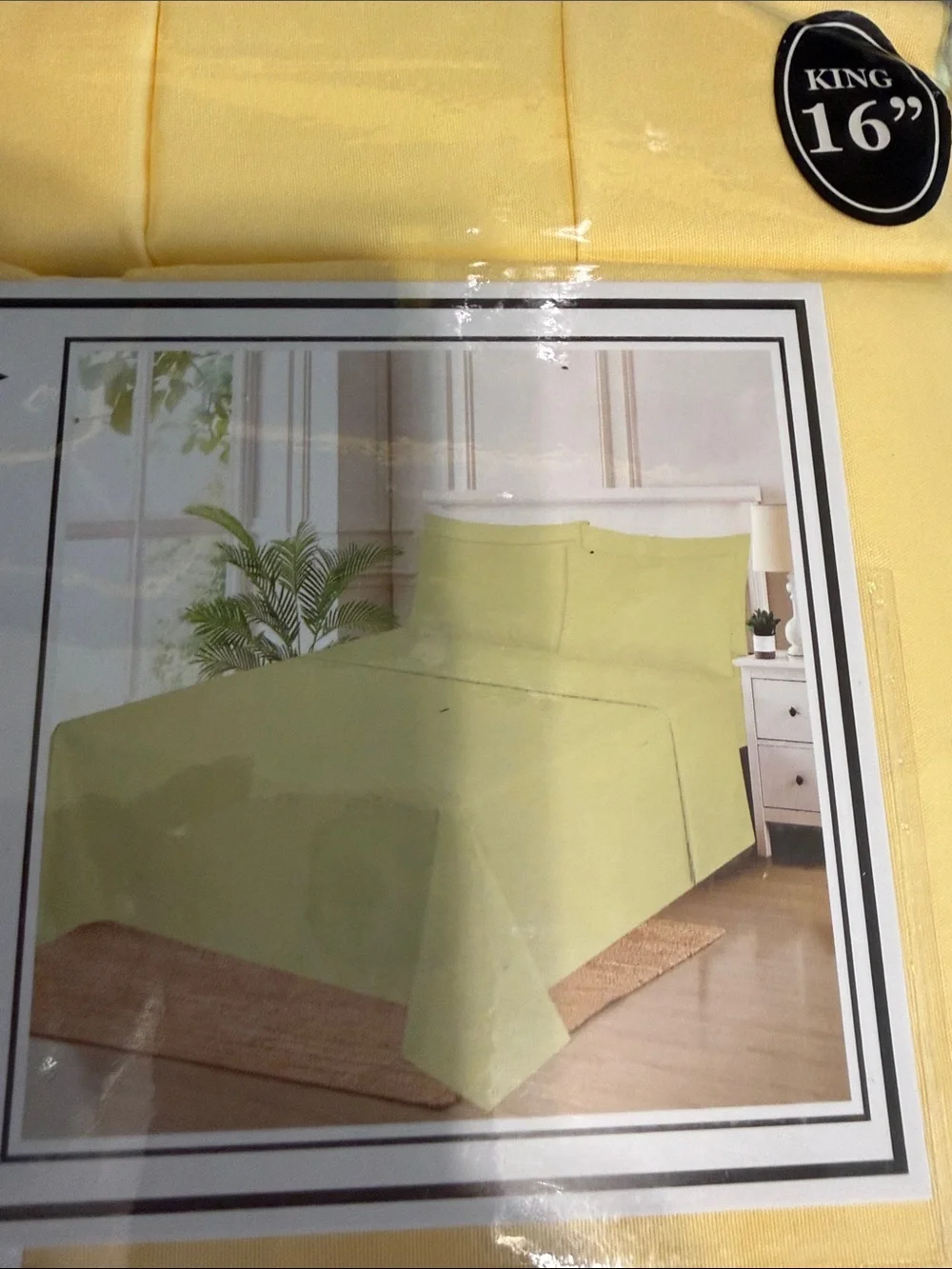 6-Piece Dyed Bedsheet Set - Yellow - Unbranded